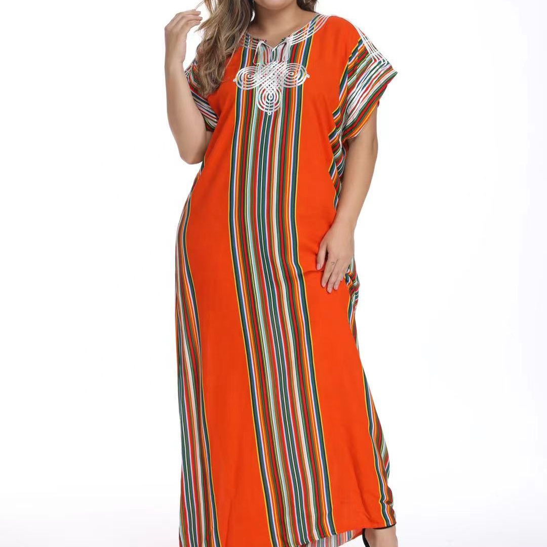 2021 Wholesale Africa Clothing Traditional Plus Size Islamic Casual Dress Cotton Native Abaya Kaftan Africa Clothing