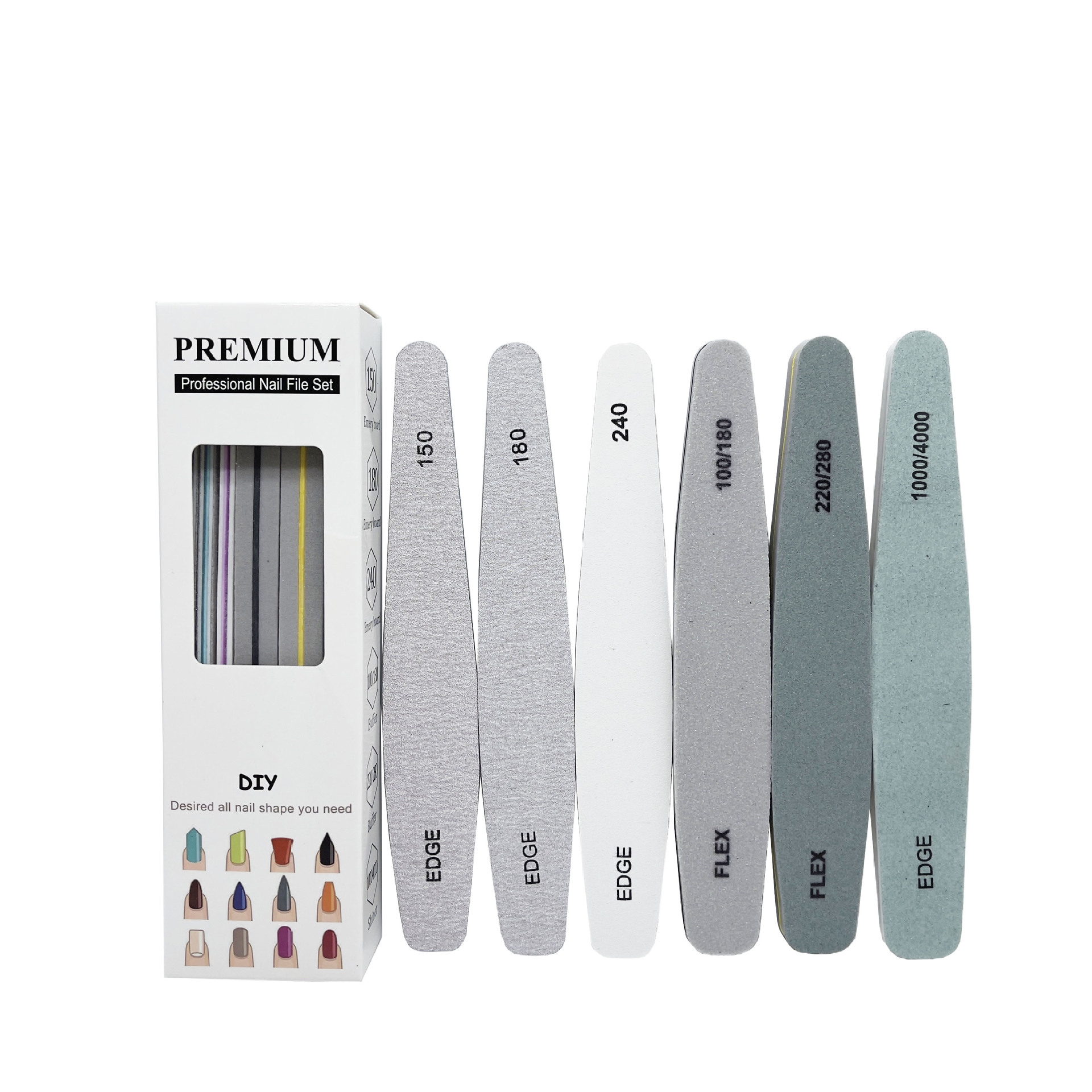 Wholesales high quality multi function nail file set nail buffer set nail art polish tool kit emery board factory supply