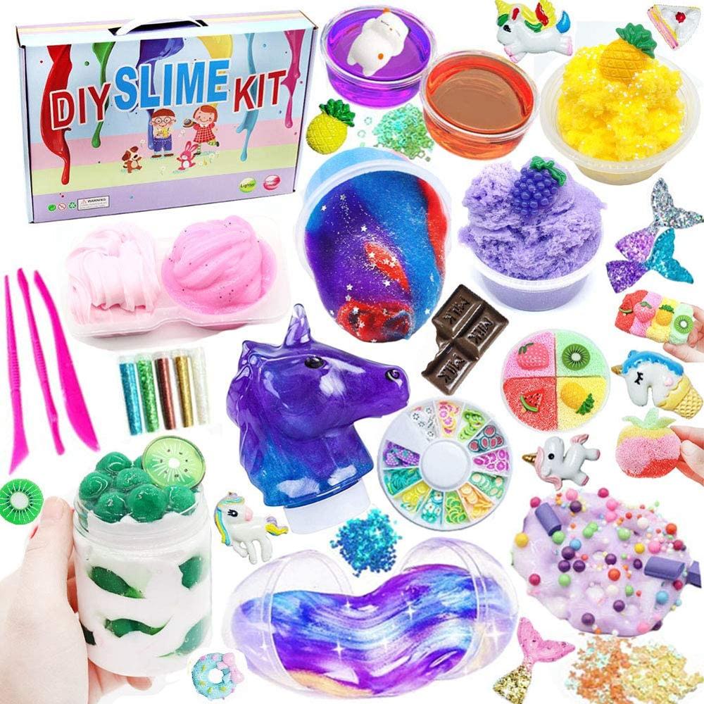 OEM заказной 2020 Amazon Горячая продажа DIY Slime набор 32 шт Красочные Дети делая Кристалл Slime дополнительный набор игрушек