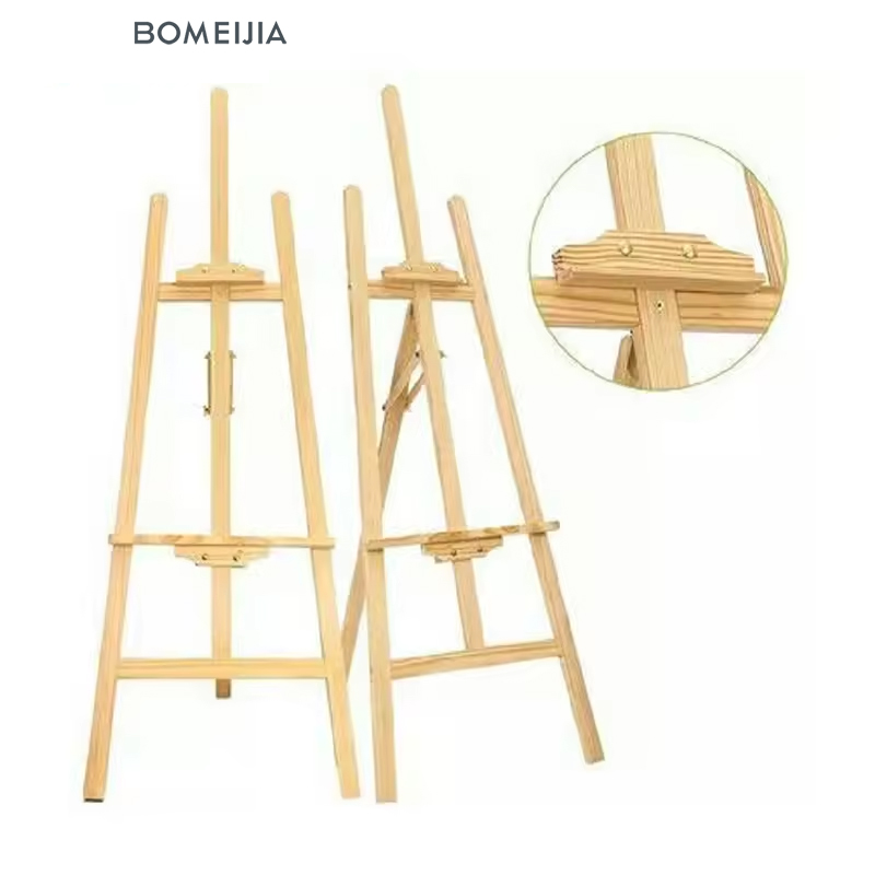 BOMEIJIA New Products Hot Sale 150cm Pine Wood Artist Easel Display Stand for Painting