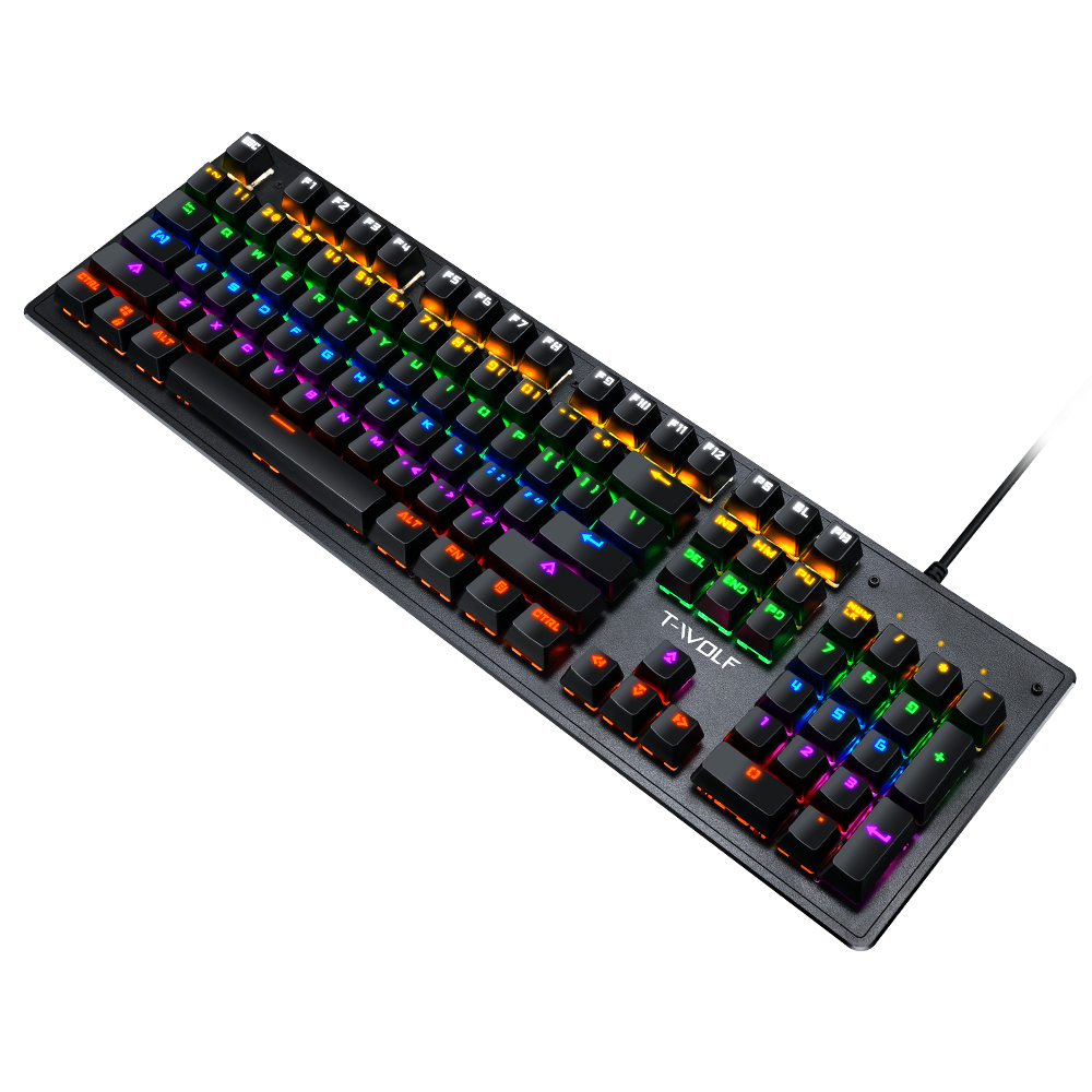 New Fashion Professional Game Machanical Keyboard Glow Rainbow Keyboard Computer For Home Office Gamer