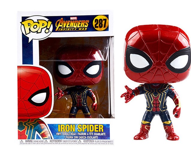 Оптовая продажа Funko POP коллекция супер героев ПВХ модели Игрушки pop Железный Человек-паук 287 # фигурки героев с подарочной коробкой