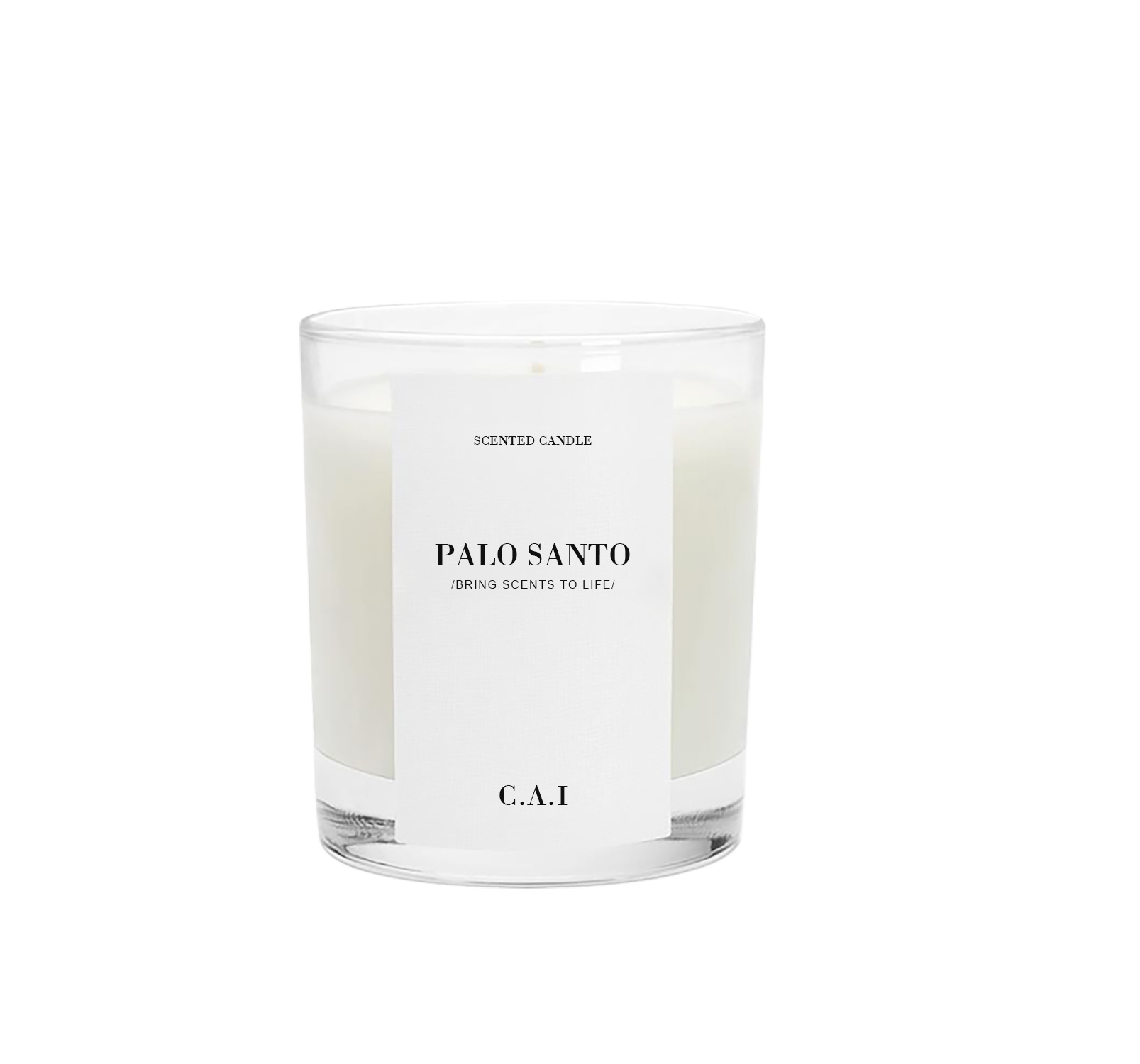CAI Palo Santo New Design Private Label Candles Soy Wax Candle Glass Jar Scented Candle