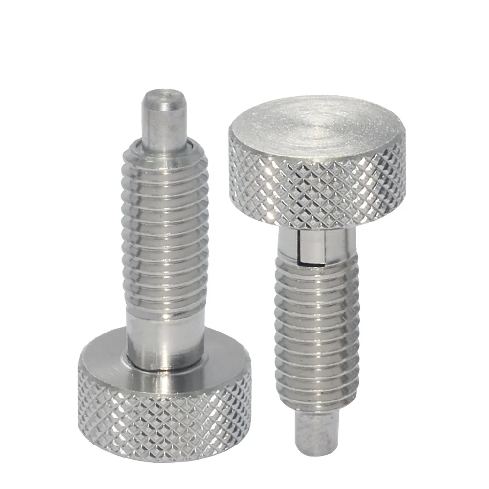 Hot Sale SS304 SS316 Carbon Steel Zinc Plated Knob Style Retractable Spring Plungers Pin