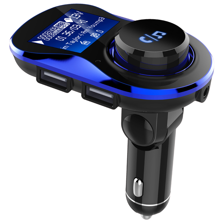 Автомобильный комплект Bluetooth-совместимый с гарнитурой FM-передатчик модулятор с двойным USB Автомобильное зарядное устройство автомобильный аудио mp3-плеер