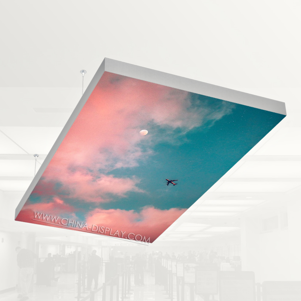 High quality square portable seg indoor mini LED sign lightbox for ceiling