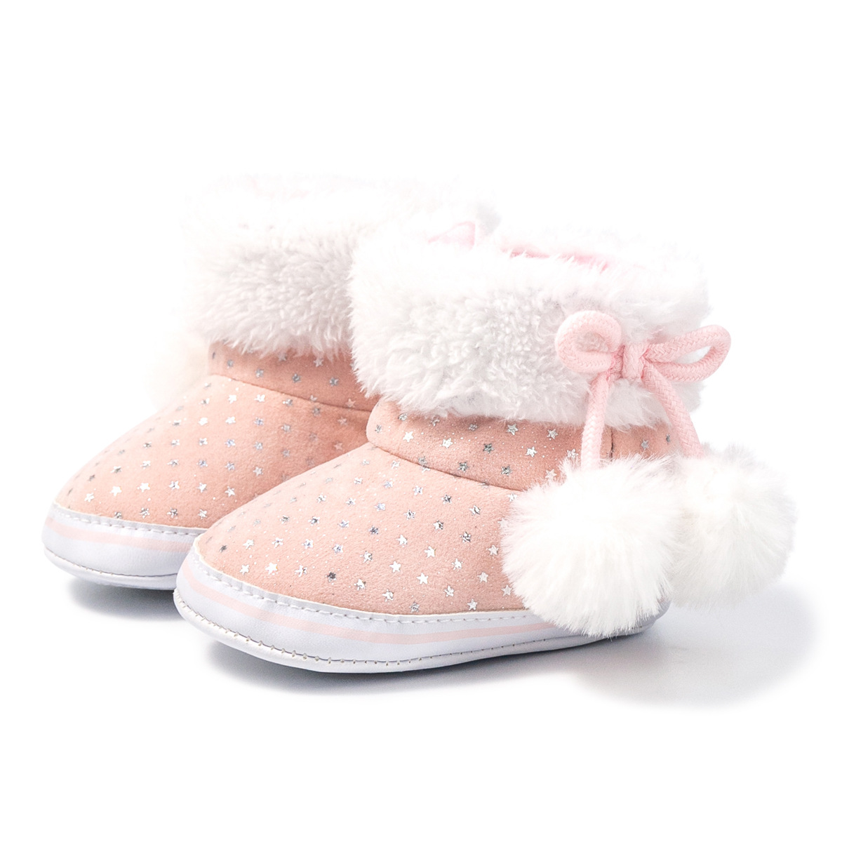 2021 new baby keep warm cotton fabric shoes infant ankle booties baby winter booties for girls