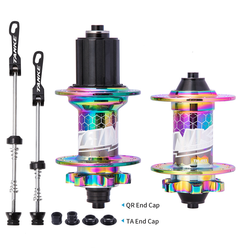 TANKE bicycle hub rainbow color 32 holes 6 pawls quick release hub MTB bike thru hub 142mm 148mm bicycle parts