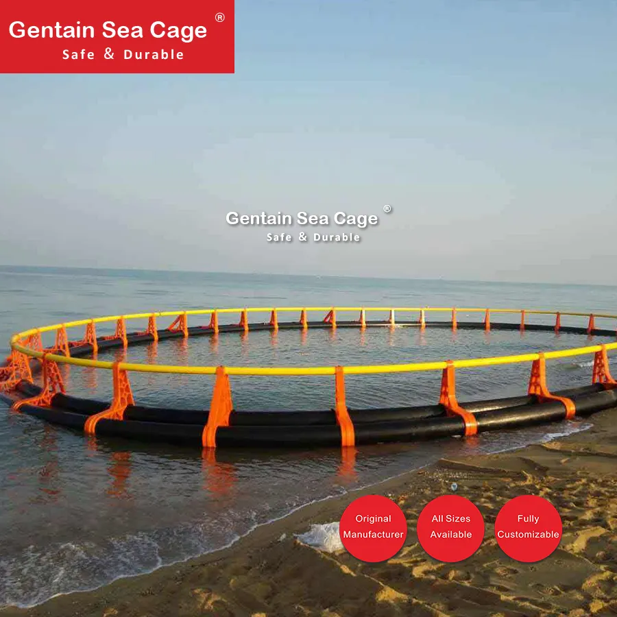 Gentain customized sizes aquaculture fish farm cage for fish floating cage aquaculture