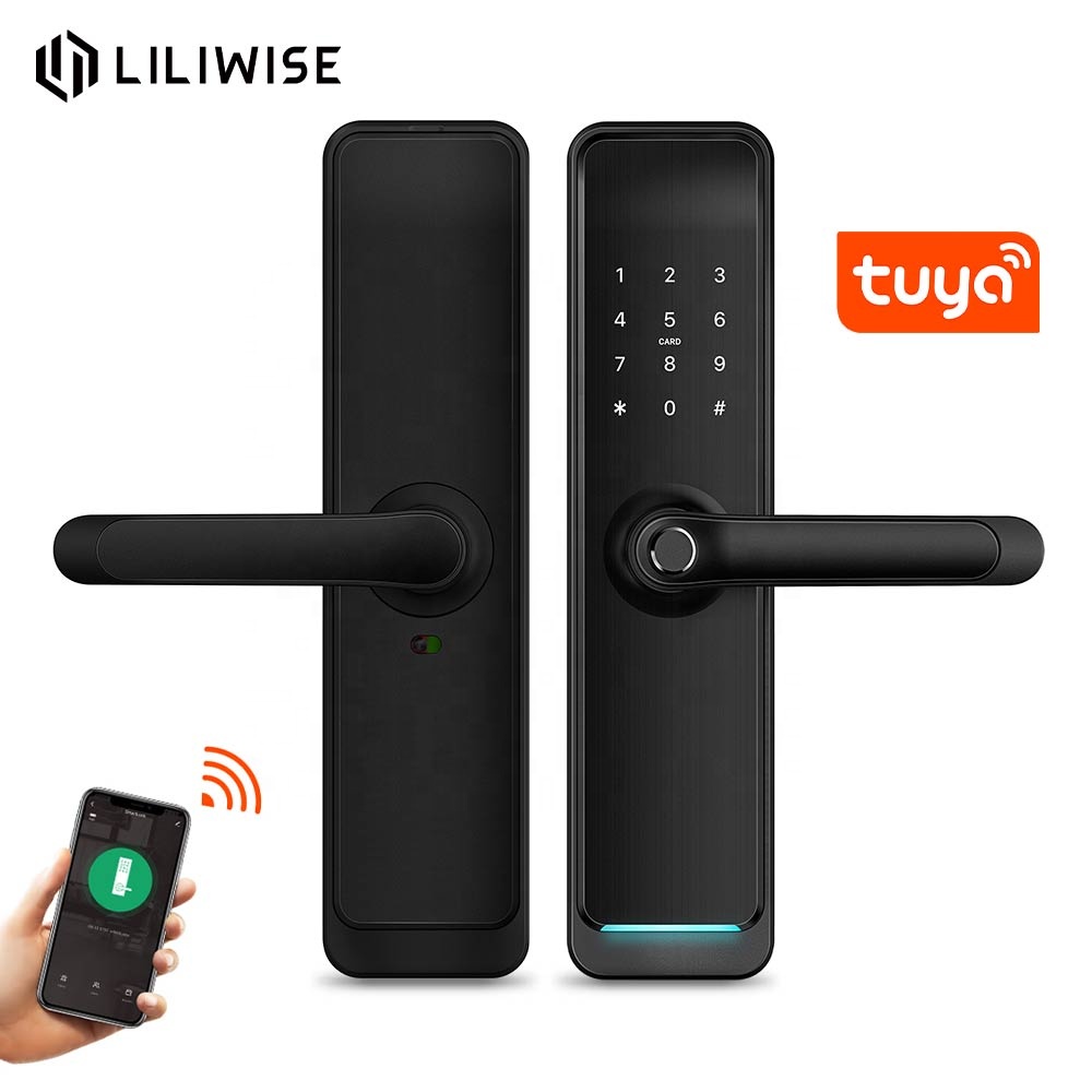 Водонепроницаемый смарт-замок TTlock или Tuya BLE Wi-Fi с приложением, электронная RFID-карта, NFC-пароль, сканер отпечатка пальца, дверной замок