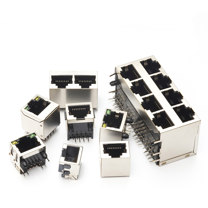 Гнездовой соединитель Rj45, сетевой кабель RJ45, гнездо кабеля rj45 для din, SMT/горизонтальный/вертикальный