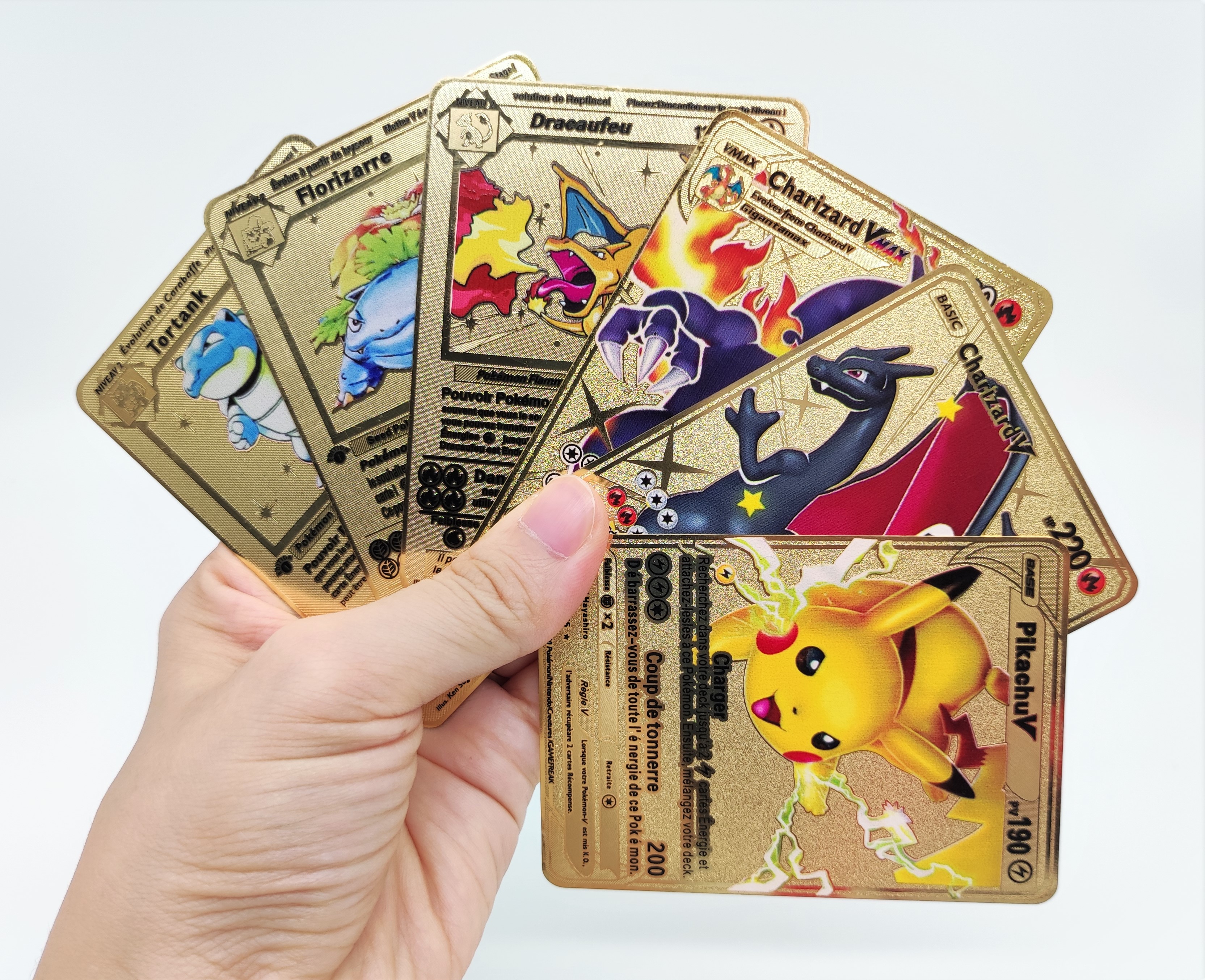 Редкие карточки Charizard,Pikachu золотые черные металлические карты покемон оригинальные 1-е первое издание Ex Gx Tcg Vmax торговые игральные карты