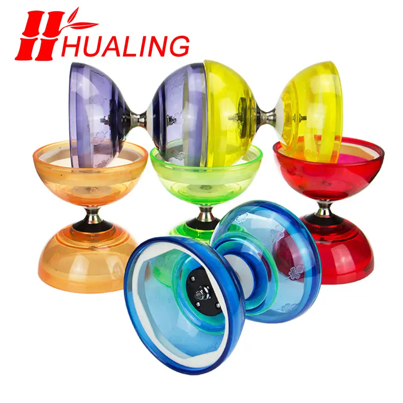Original Factory Juggling Club Bearing Transparent crystal Color Diabolo chinese yoyo