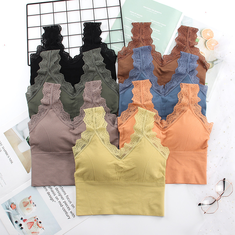 Sleeveless Crop Camisole Tank Tops Sport Bra Seamless Cami Workout Shirts With Built Bra For Women