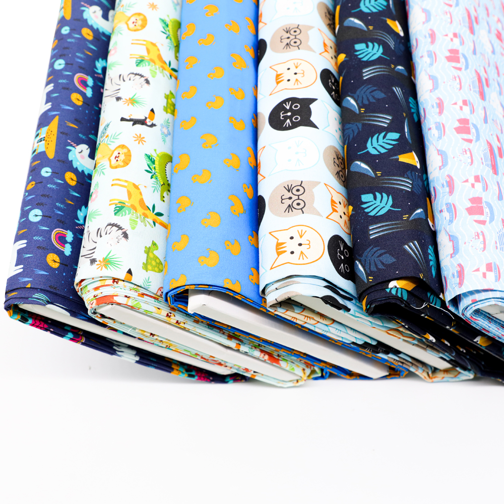 Cartoon printed 100% Cotton fabric organic fabric custom Disney children digital printing fabric for kids quilting patchwork