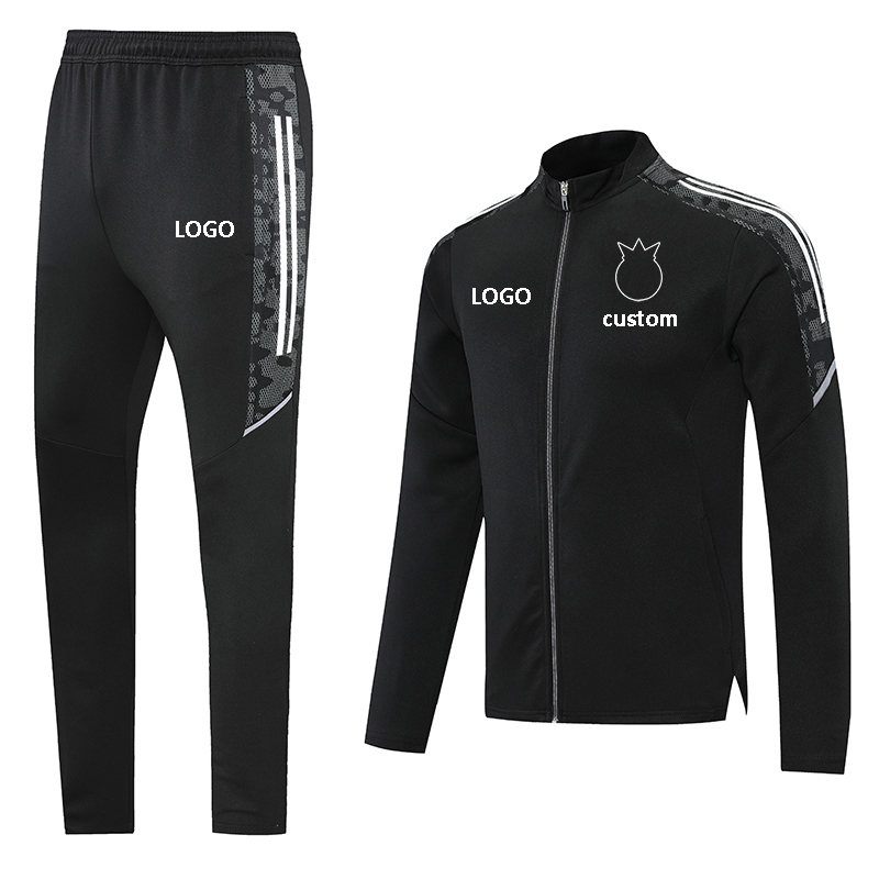 LOGO custom soccer tracksuits for men soccer jacket winter clothes football jersey kits uniform sports wear coat set