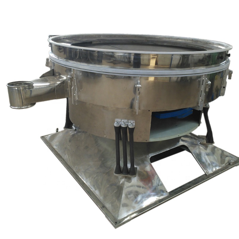 high capacity tumbler sifting machine with mesh cleaning system for salt and sugar processing