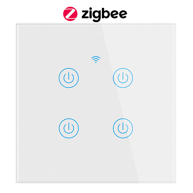Быстрая доставка, автоматизация дома Zigbee, Настенные переключатели с 1/2/3/4 кнопками, умный электрический сенсорный выключатель, без нейтрального провода