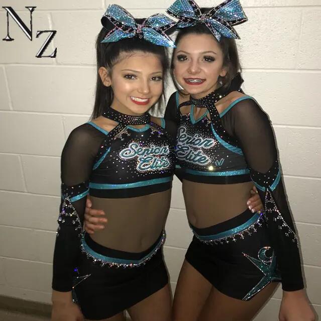 Normzl wholesale free design rhinestone Cheerleading wear girls cheerleading uniforms