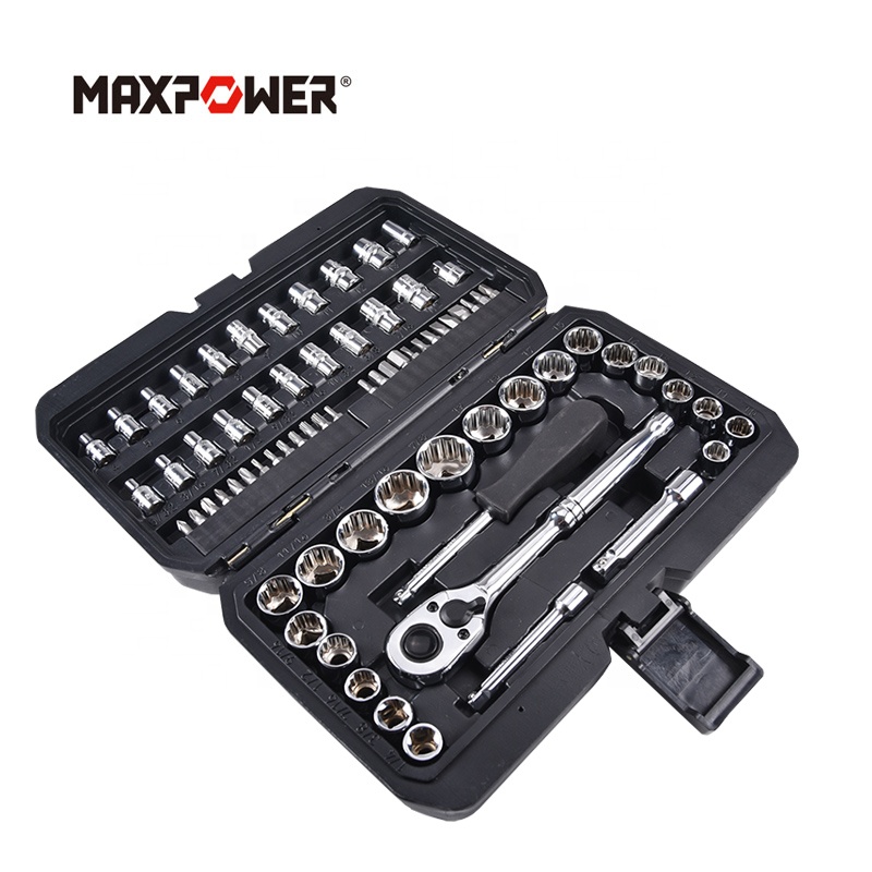 Maxpower 3/8 Inch Drive Home Hand Tools Kit 1/4 Inch 12 Point Socket Set