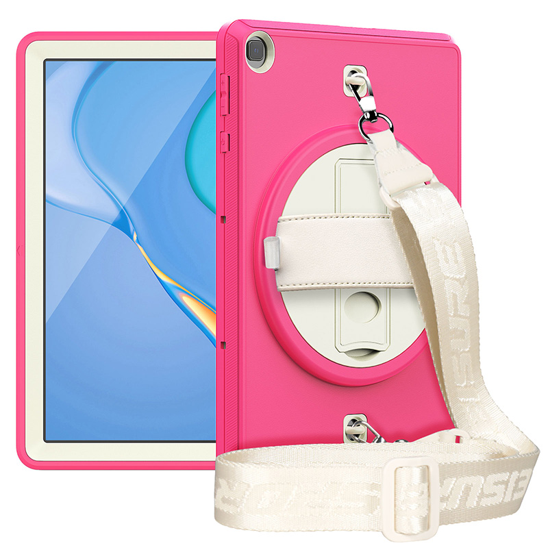 3-layer protection tablet case for Huawei matepad T10 /T10S universal neck belt rotating handle stand screen protector TPU cases