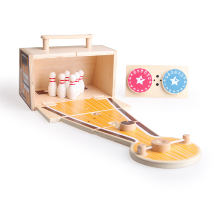 UDEAS Custom Mini Wooden Fun Bowling Game Set for Kids Entertainment Play