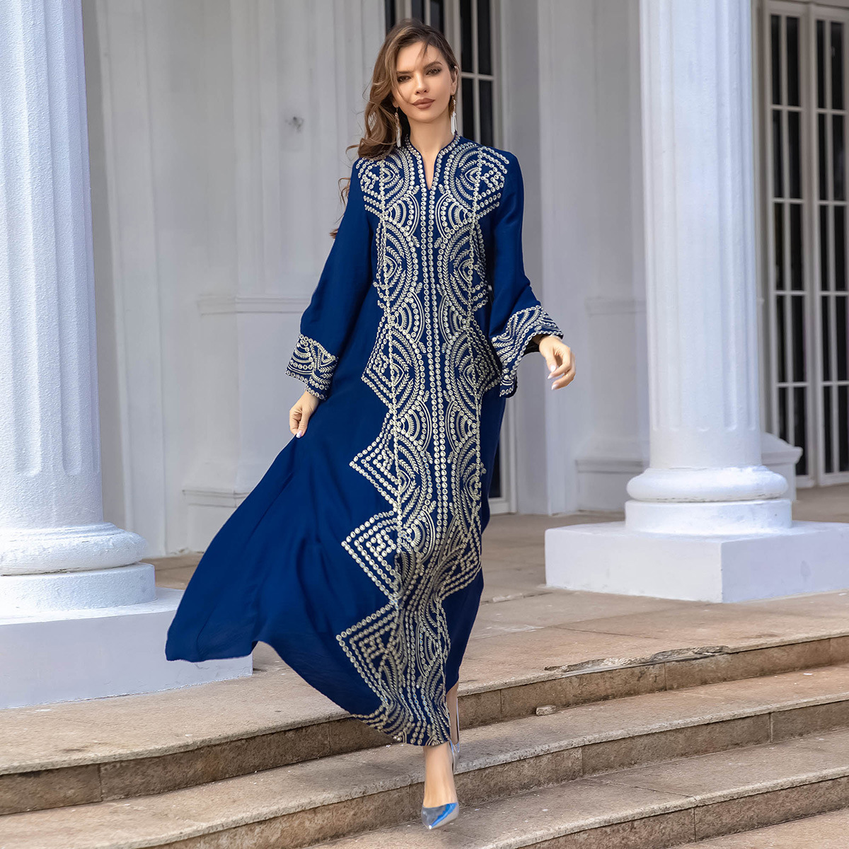 Fashion jalabiya morocco kaftan ethnic women Islamic clothing
