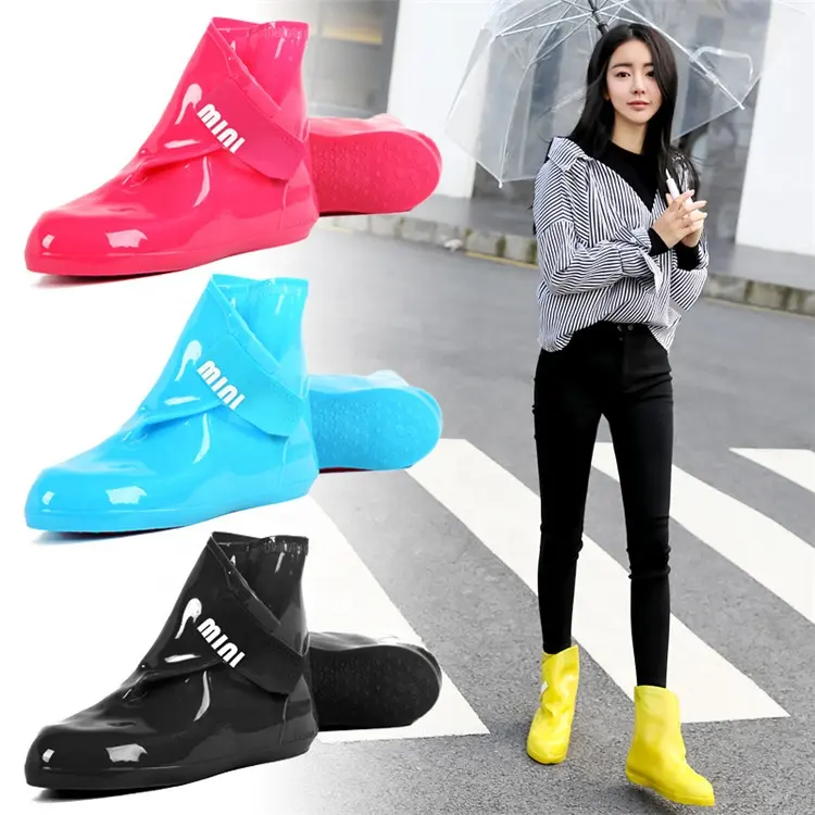 Rainproof Silicone Shoe Cover Women Men Non-Slip Thicken Wear-Resistant Transparent Water Shoes Waterproof Rain Boot Cover