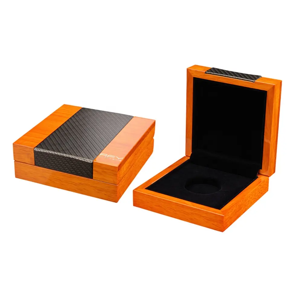 Luxury Design Box Natural Color Solid Wood Single wood keepsake box