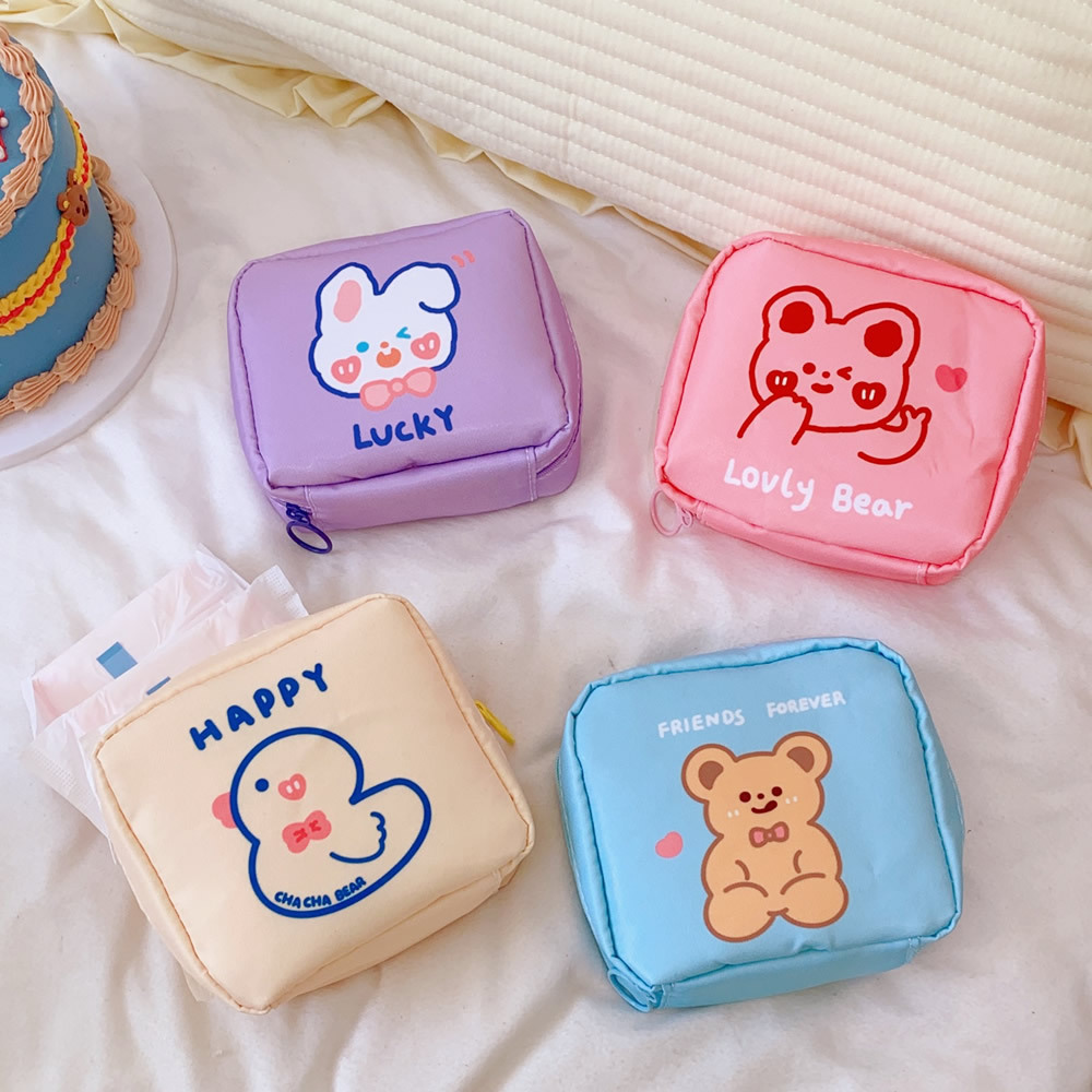 Кошелек Kawaii bunny из искусственной кожи, сумка для хранения наушников, кошелек в Корейском стиле с милым медведем, кошелек monedero, гигиеническая прокладка, коллекционная сумка, милая