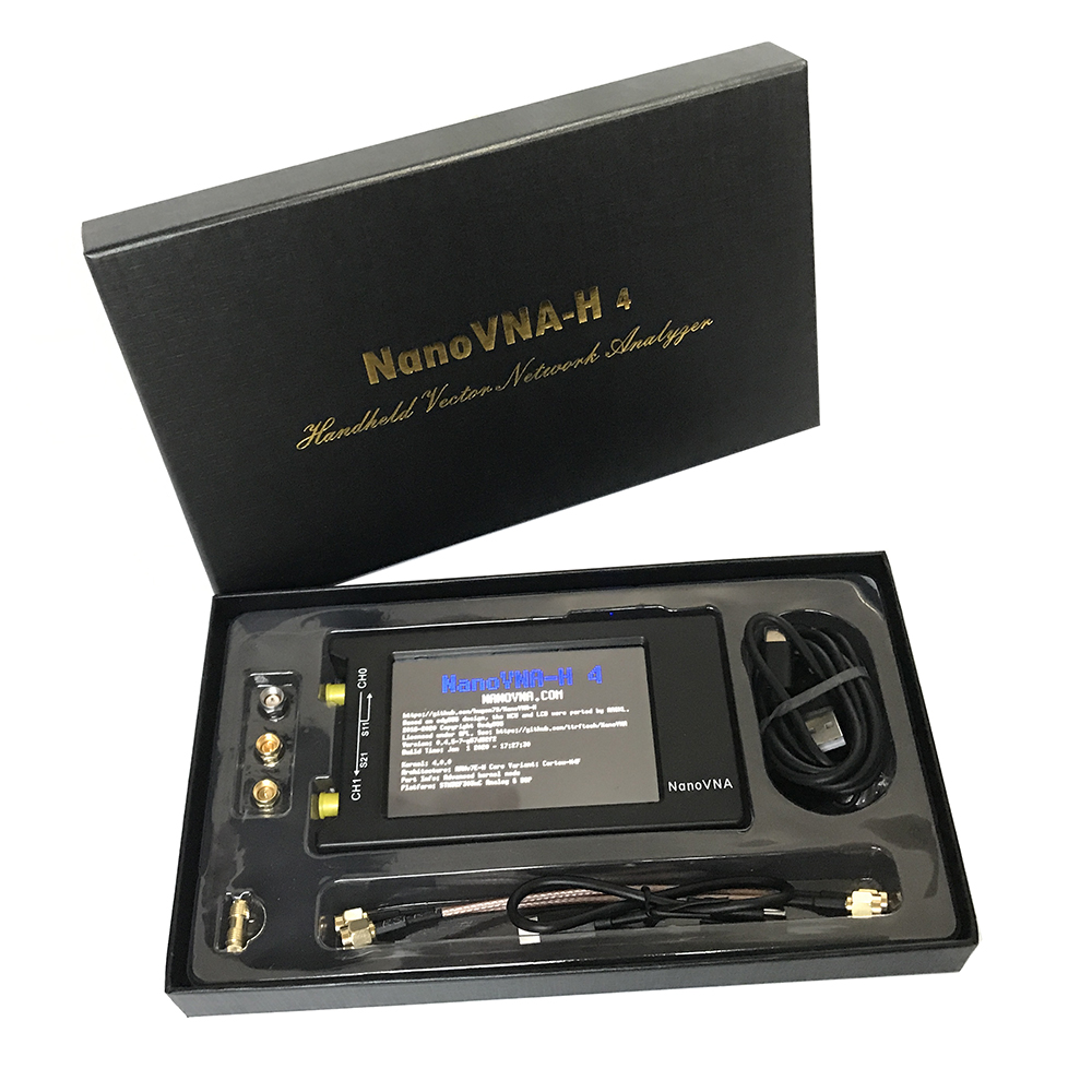 NanoVNA-H4 4" Touchscreen 50KHz~1.5GHz NanoVNA Vector Network Analyzer HF VHF UHF Antenna Analyzer
