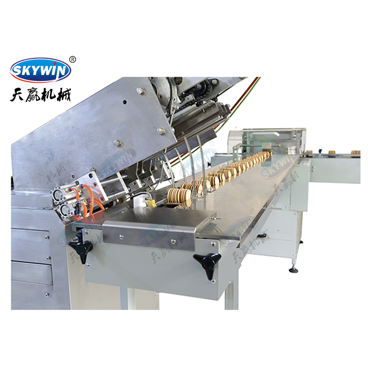 Automatic Two Lanes Biscuit Sandwiching Machine Cream Sandwich Biscuit Making Machine On-edge Biscuit Machine