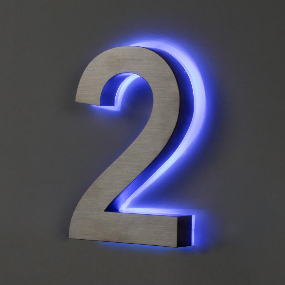 Factory Direct Sales stainless steel Metal Indoor back light signboard door head light-emitting words customization