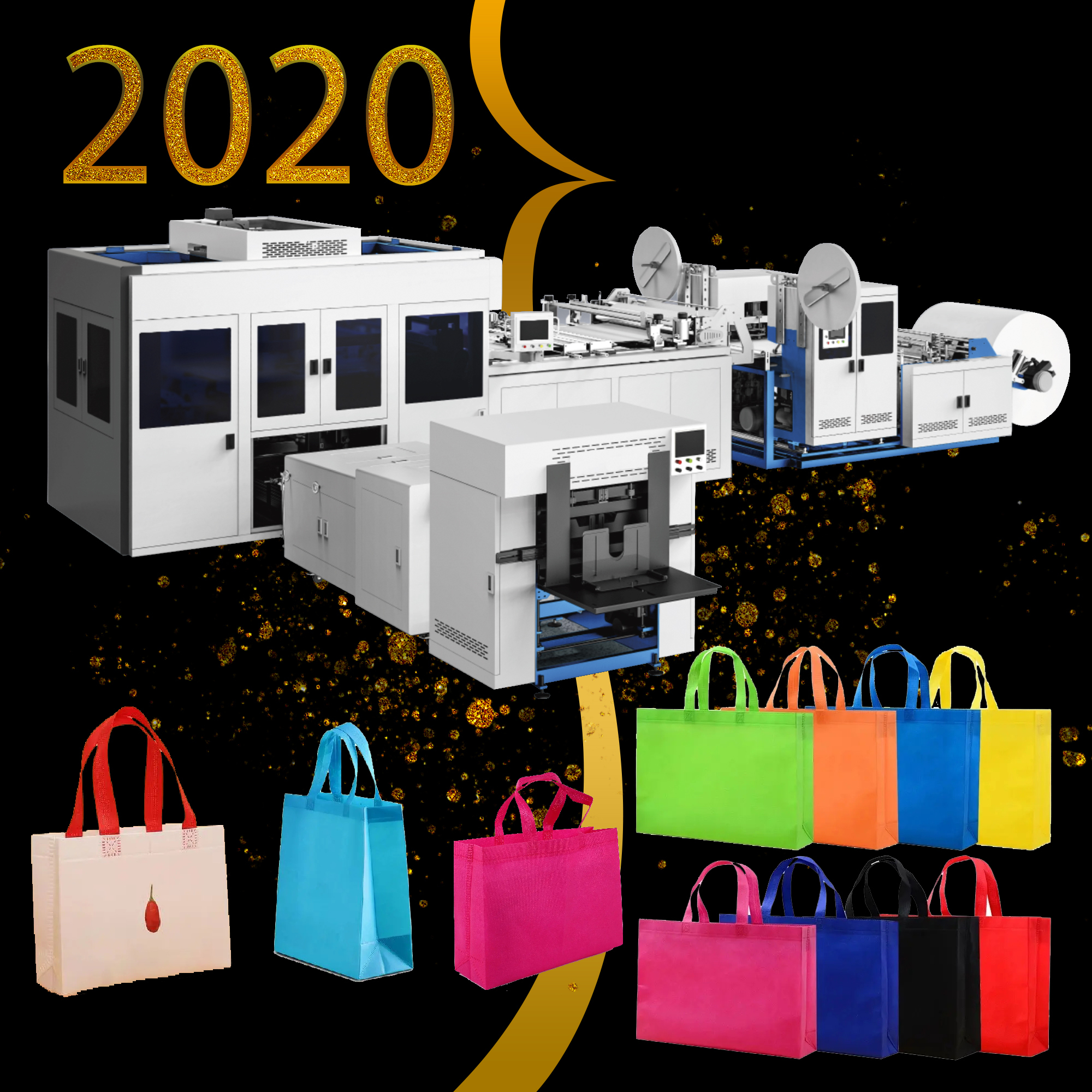 DY-700 Automatic Non-woven Shopping Bag Making Machine Price Non Woven Fabric T-shirt Bag Production Line