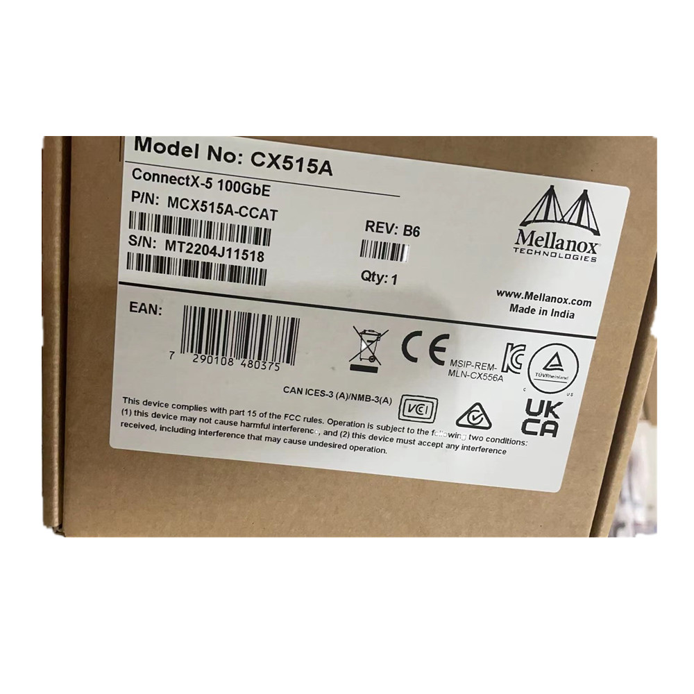 Mellanox MCX515A-CCAT ConnectX-5 RU 100GbE с одним портом, QSFP28 Сетевая интерфейсная карта