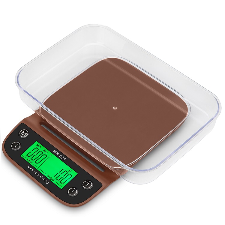 Портативные цифровые кухонные весы с таймером, 3 кг, 0,1 г