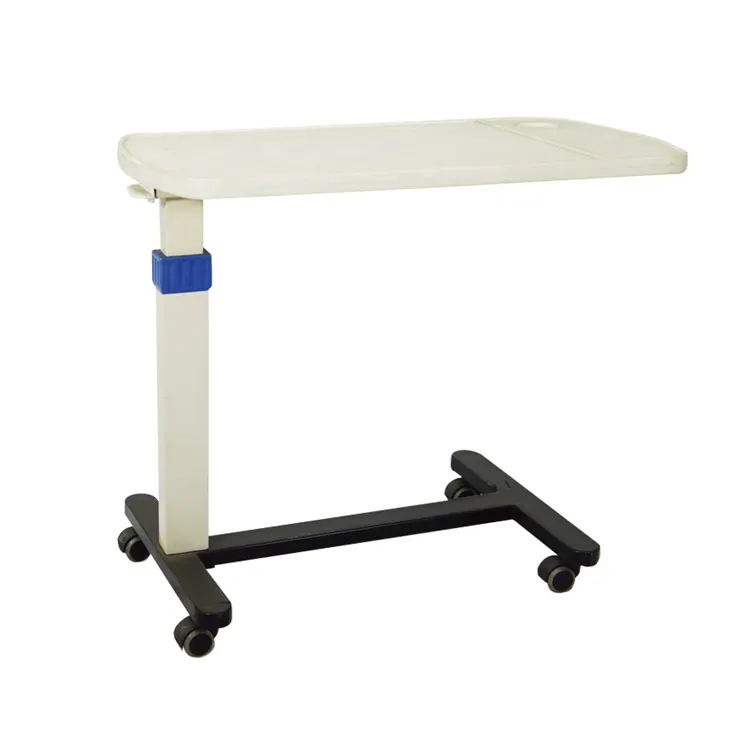 Patient Abs Adjustable Over Bed Table/hospital Folding Moveable Overbed Table