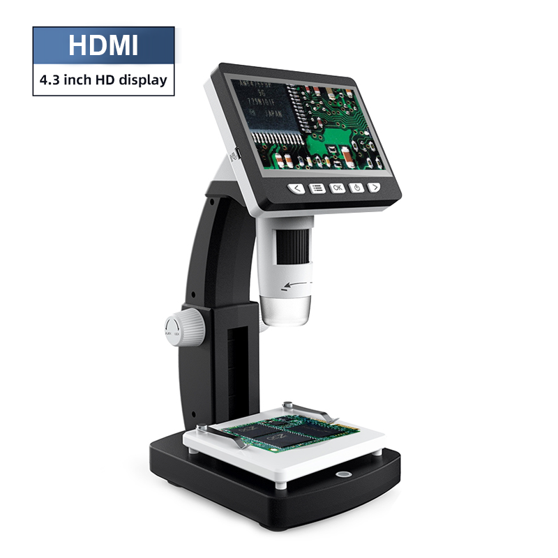 Портативный 4,3 дюймов LCD1000X 2MP Микроскопа Камеры цифровой для ремонта электроники