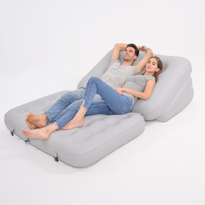 Hot selling fashion soft multifunctional PVC 5 in 1 air sofa bed 198cm*138cm*62cm