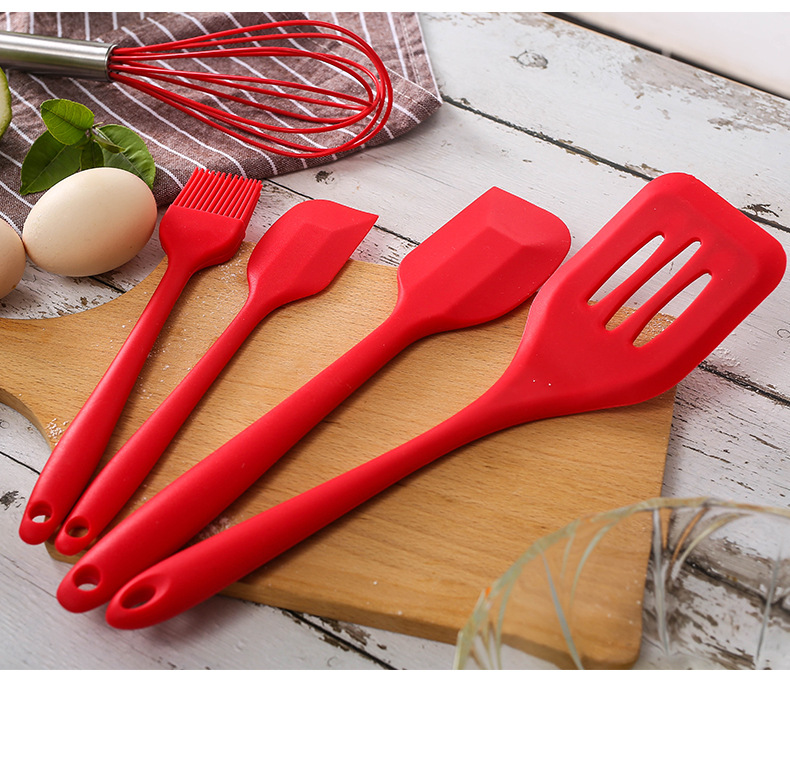 High Quality Eco-friendly Kitchen Cooking Tools Portable 5 pcs Silicone Kitchen Utensils Set