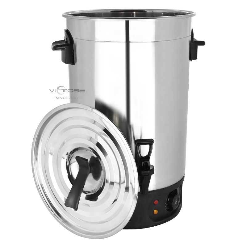 Most Reasonable Price Single Wall Stainless Steel Coffee Urn 30 40 50 60 70 Liter Water Boiler 2800W