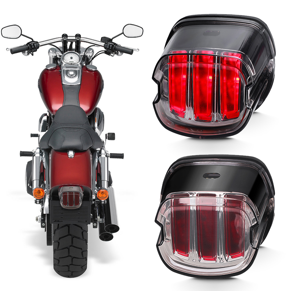 LOYO unique motorcycle back Running Light LED tail brake Lights with EMC DRL turn signal for Harley Touring Road King FLHR