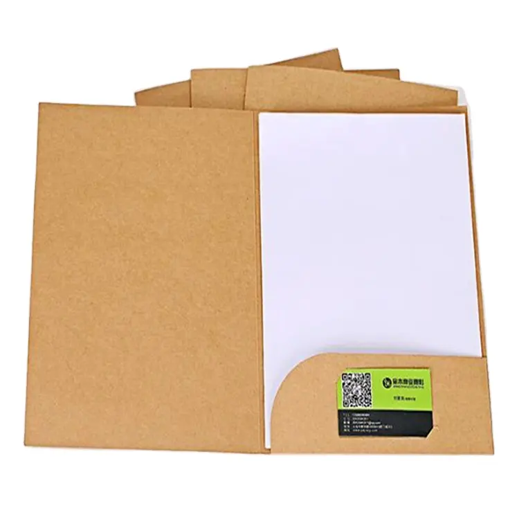 Custom Made A4 Hard Cover Paper Cardboard Landscape File Folder