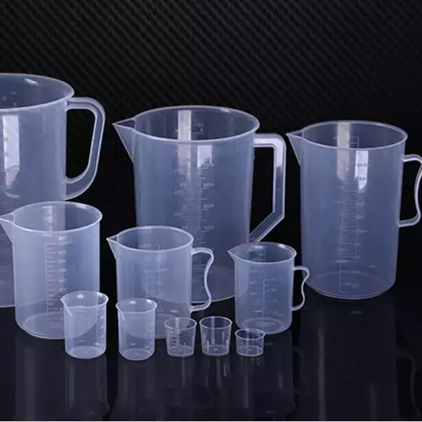 200ml 250ml 500ml 1000ml lab equipment mug cups graduated measuring plastic Beaker with handle