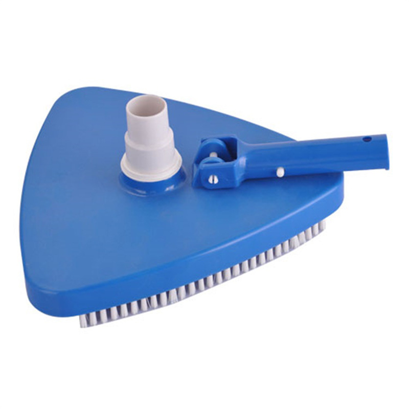 EE023 Triangular Pool Vacuum Brush Head Tub Pond Cleaning Tools Telescopic Pole Weighted Swimming Pool Vacuums Cleaning Head