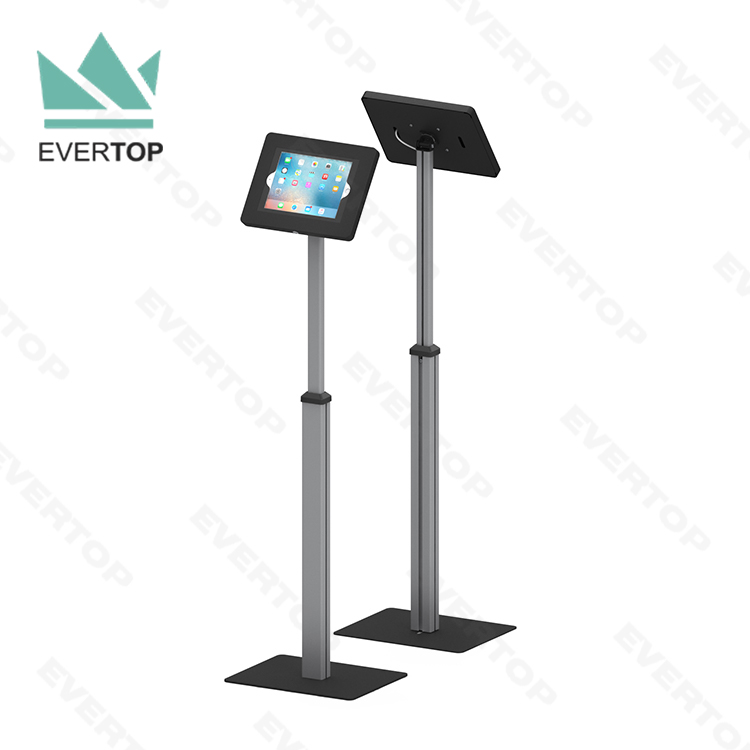LSF03-C Swivel Tilt Telescopic Floor for iPad Display Stand Free Standing Lockable Stand Tablet Kiosk