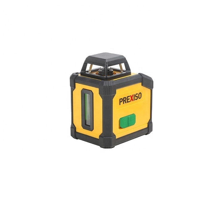 PREXISO 4AA Best Selling 360-Degree Cross Line Laser Level With Green Beam 25M/82FT Laser Measuring Tool