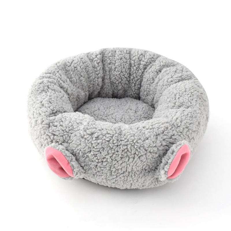 Comfortable warm medium donut cat bed deep sleep pet nest can be customized