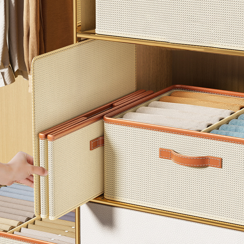 Household Multifunctional Clothes Storage Container Clothing Divider Storage Box Foldable Underwear Closet Organizer Storage Box
