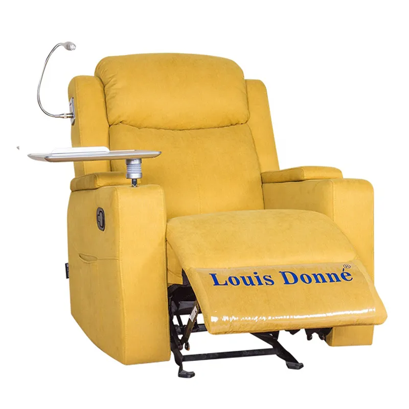 Wholesale OEM/ODM Modern Style LED Light Fabric Manual Recliner Chair With Cup Holder